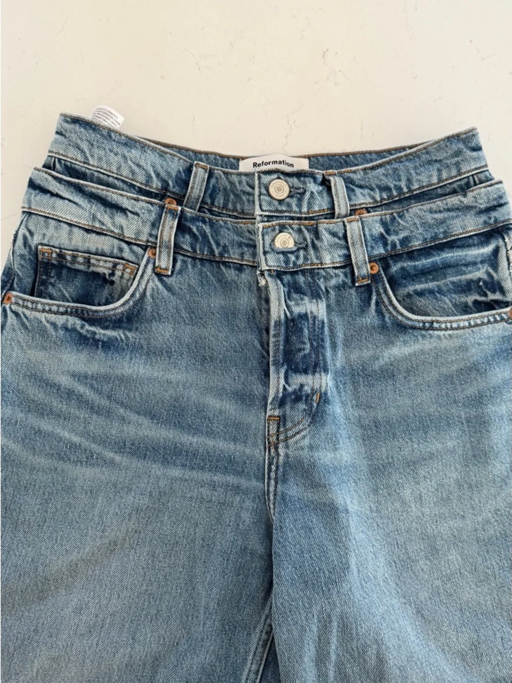 Reformation Cary Double Waistband High Rise
Slouchy Wide Leg Jeans  26 - Picture 2 of 9